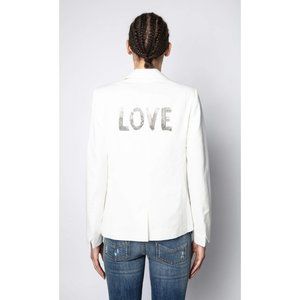 ZADIG & VOLTAIRE Victor Strass Amour Love Blazer - Size 34 XS